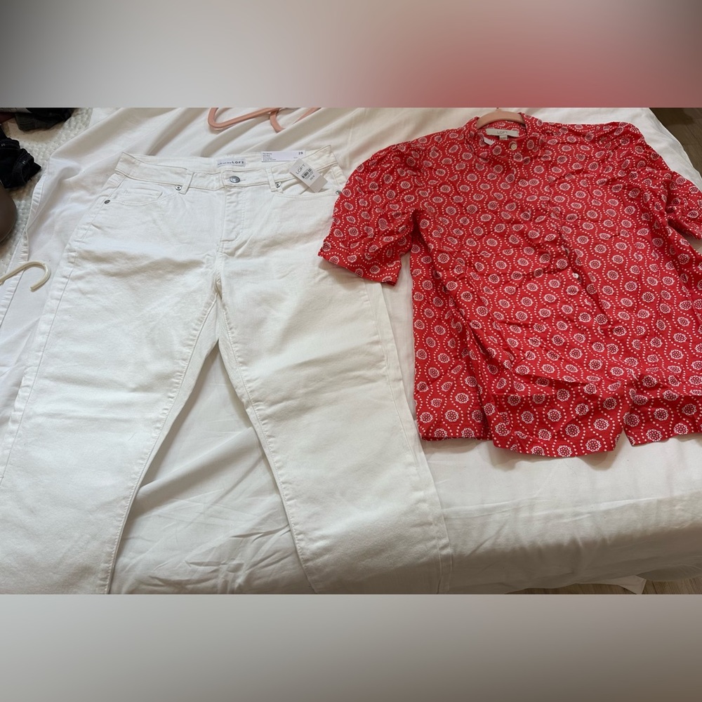 Loft Blouse and Jean Set